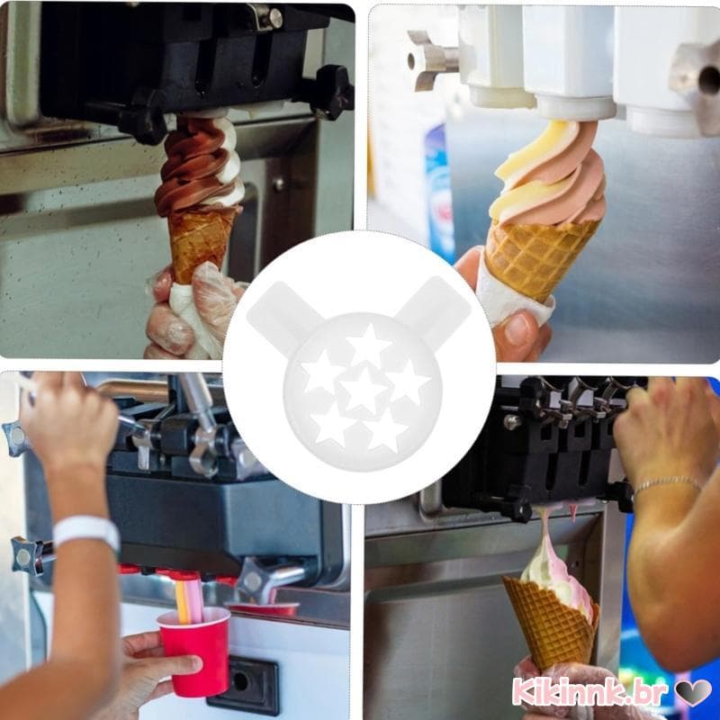 5 Bicos Substituição Flexíveis Para Sorvete, Materiais Resistentes Calor, Fácil Limpeza