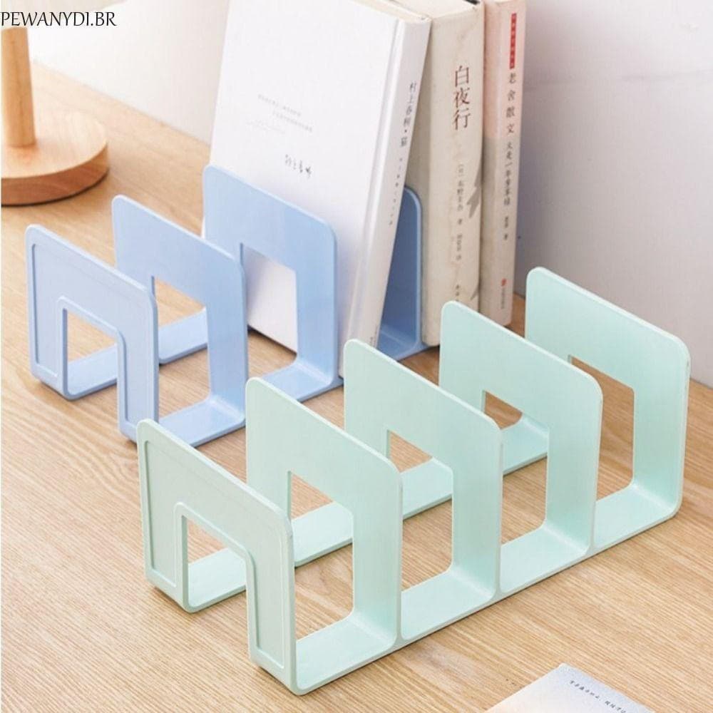 Suportes Para Livros De Mesa PEWANYDI , Suporte Divisor Resistente De Estante , Classificador De Arquivos Simples E Durá