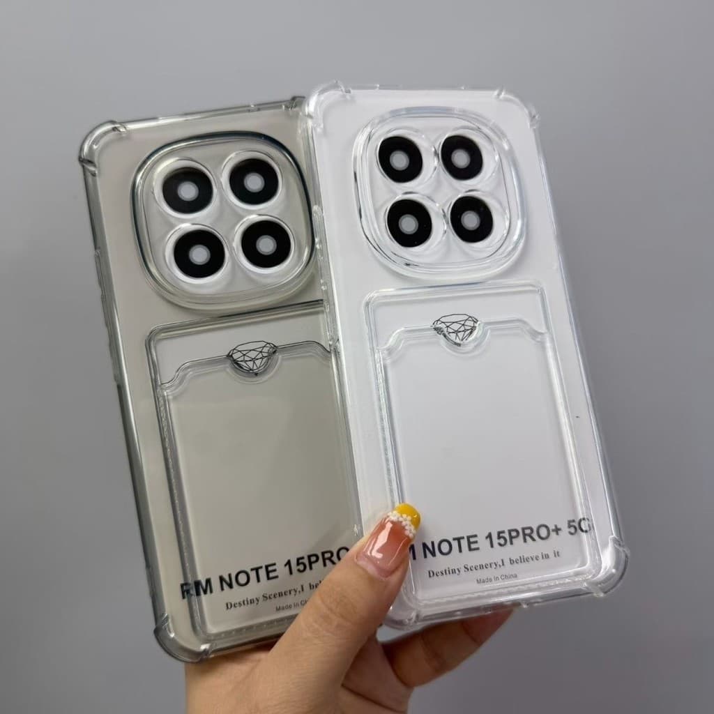 Capa Redmi Note 15 Pro Plus Note 14 Pro Plus 5G 4G Anti impacto TPU Transparente Slot Cartão Capinha