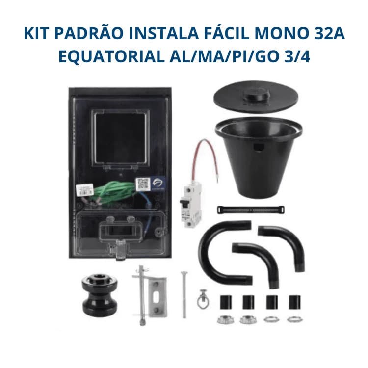 KIT INSTALAFÁCIL MONO 32A EQUATORIAL AL/MA/PI/GO