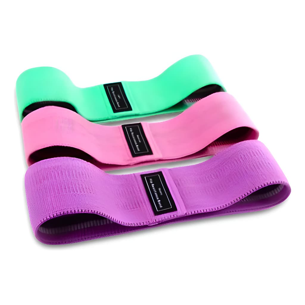 Kit 3 Faixas Elásticas De Exercício Hip Resistance Bands