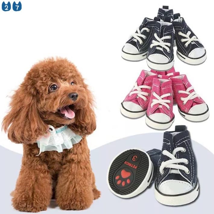 『 27Pets 』 Hot Selling Pet Sapatos De Cachorro , Lona Antiderrapante Pequeno