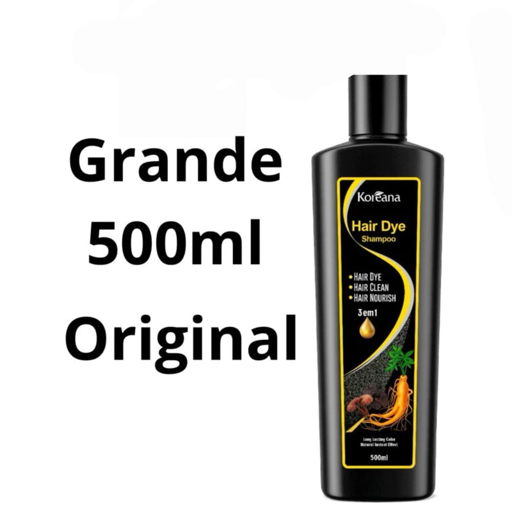 Shampoo Black Hair 3 em 1 Escurecedor 500ml Tintura Gradual Cobre Grisalhos Hidralise