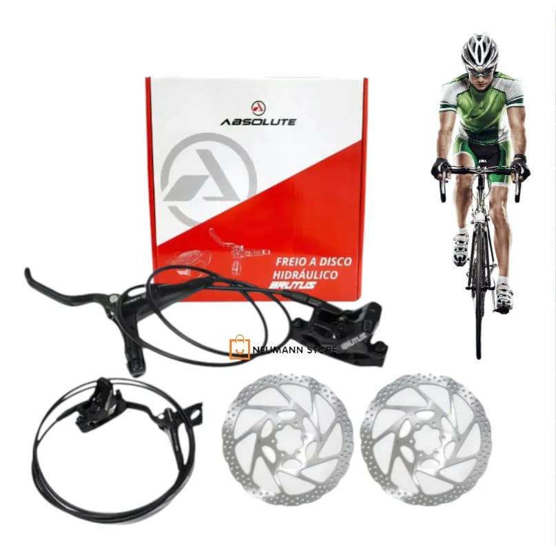 Freio Disco Absolute Brutus 4 Pistões Hidráulico Kit Dianteiro Traseiro