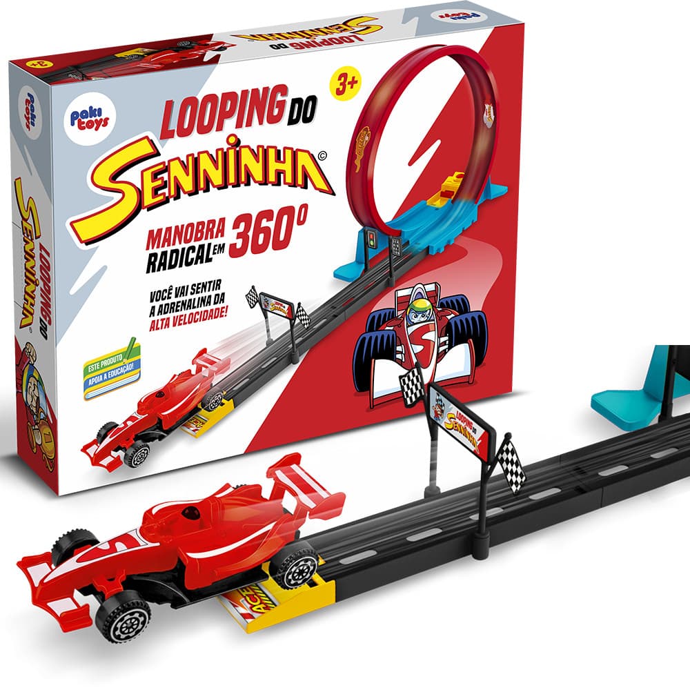 Pista Looping Senninha 360 Graus Carrinho Radical Velocidade