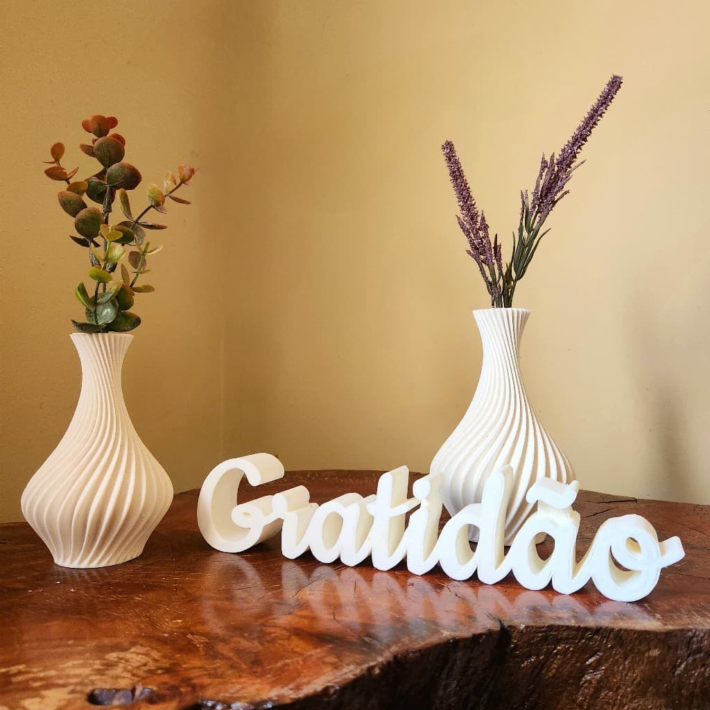 ENFEITE LUXO GRATIDÃO Decoração para Sala Mesa quarto escritorio para seu lar