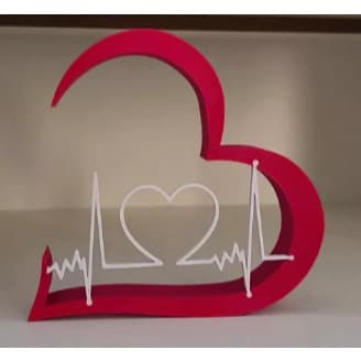 Coração Decorativo 3D - Enfeite de Coração - Presente Criativo Dia dos Namorados