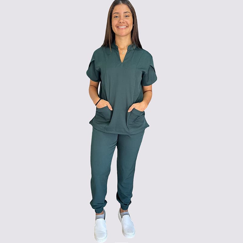Pijama Veneza Scrub Hospitala Cirúrgico - Verde Musgo