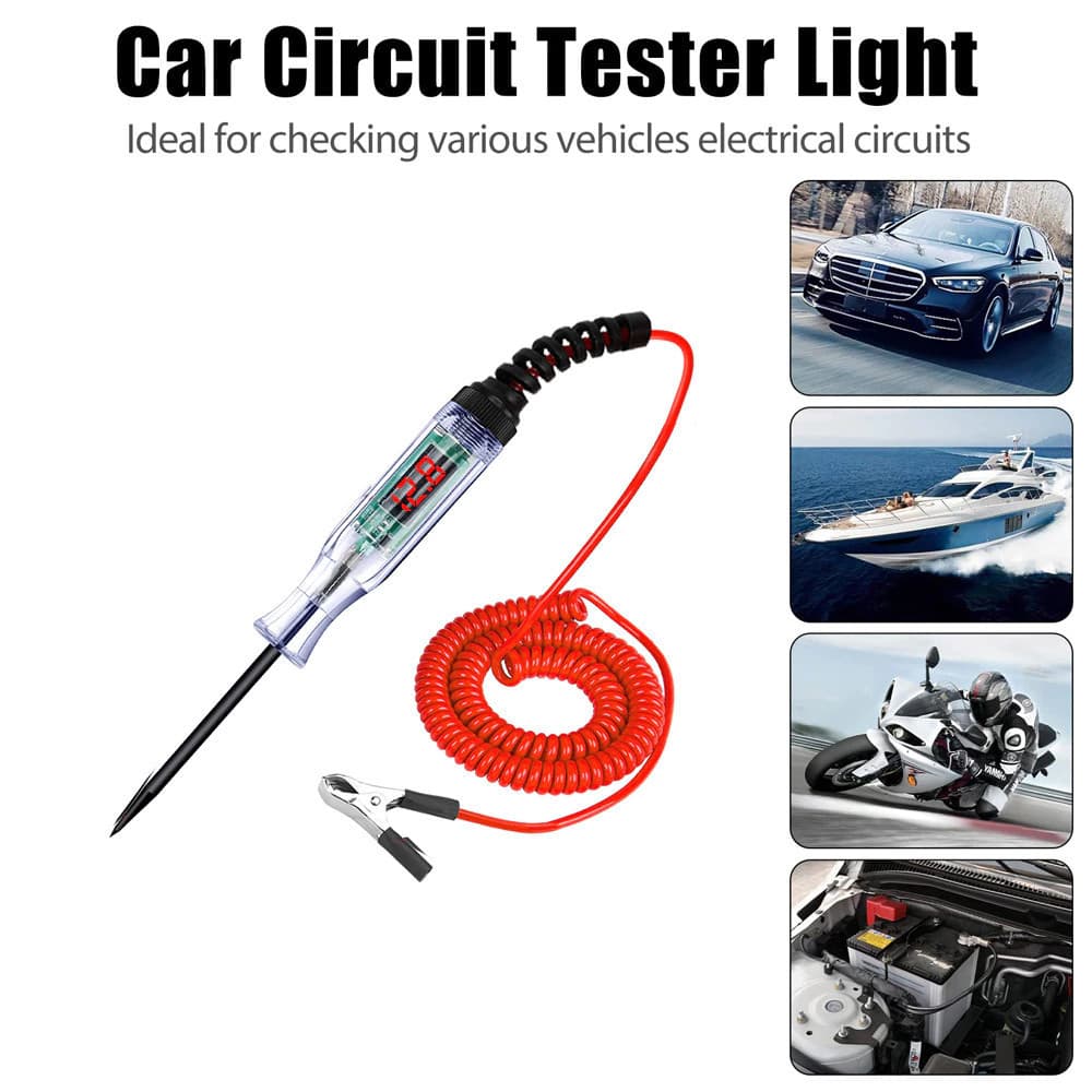 Testador De Circuito Automotivo 6-24V-Caneta De Sonda De Diagnóstico-Display Digital De Detecção De