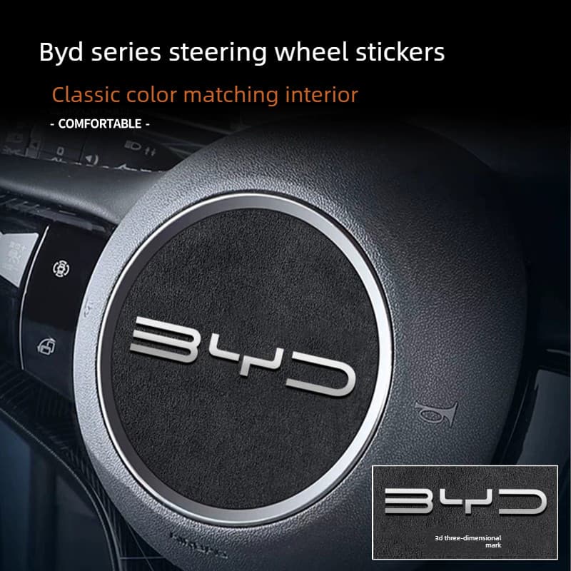 Para BYD Golfinho GS Mini Selo 06 Flip Pele Volante Adesivo Yuan Plus Produtos Decorativos Modificação Interior