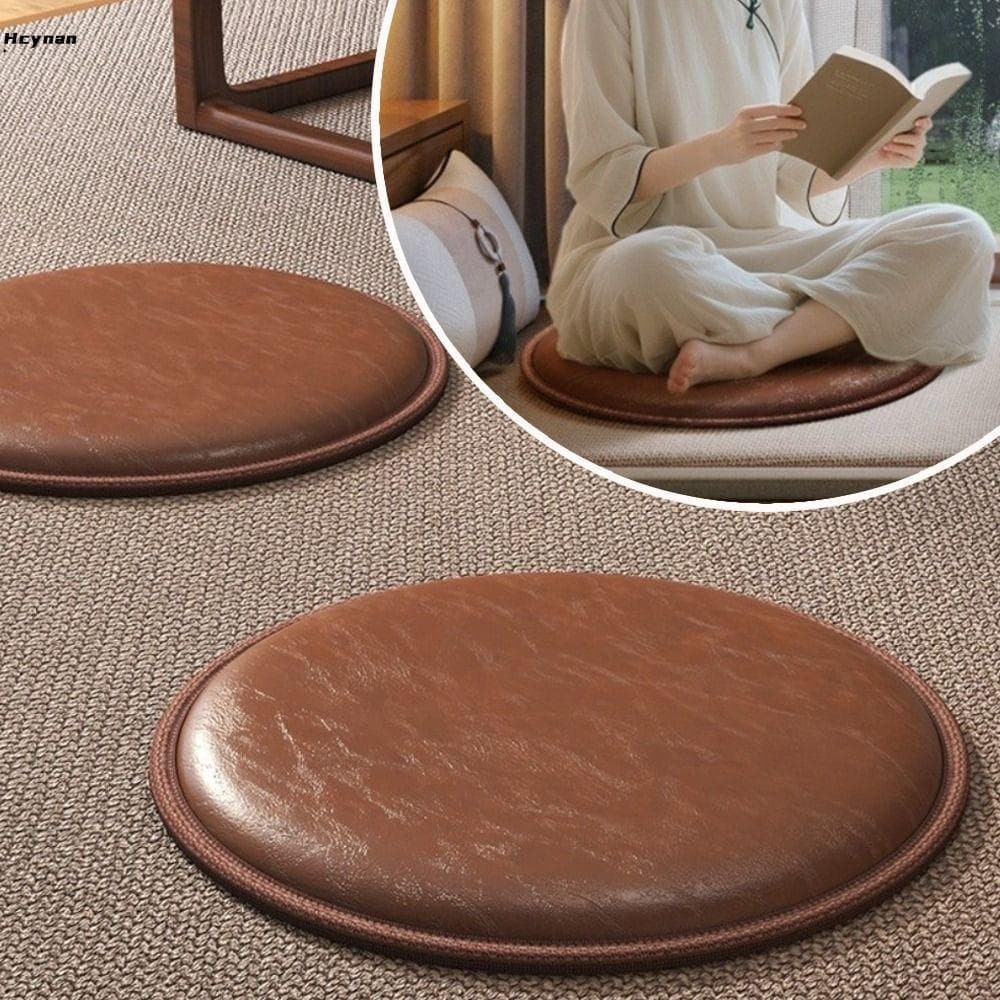 Almofada De Assento Redonda HCYNAN , Couro Antiderrapante De 35/40 Cm Cadeira De Jantar À Prova D'água Macia E Grossa
