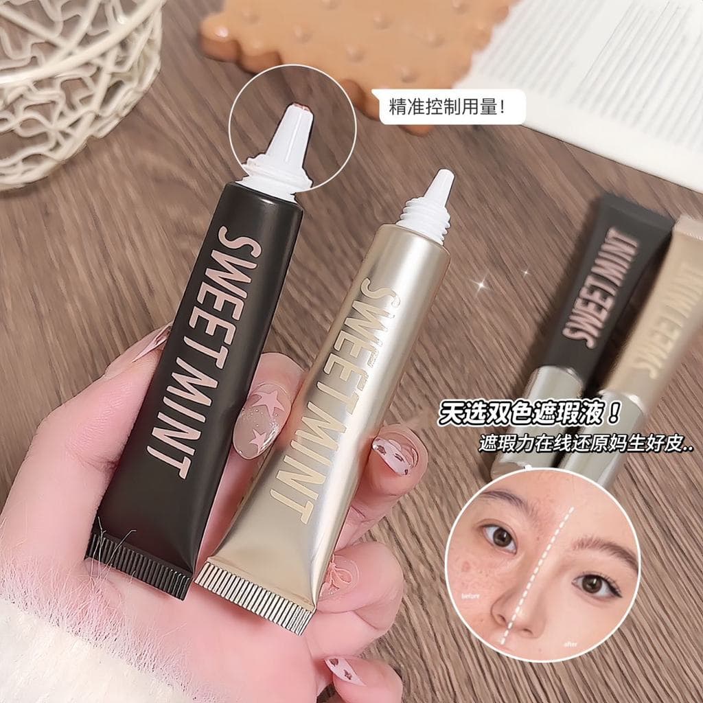 Corretivo de duas cores hidratante não preso rugas cobrir manchas olheiras criar Base Natural maquiagem cor modificar o