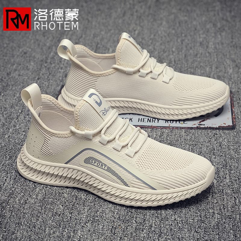 Lodmond marca de alta qualidade sapatos esportivos masculinos verão respirável na moda malha fina voando malha leve sapa