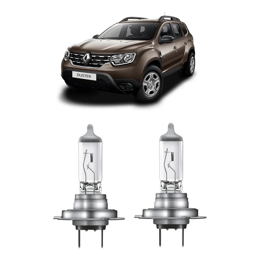 2 Lampada Farol Baixo Renault Duster 2015 A 2020 H7