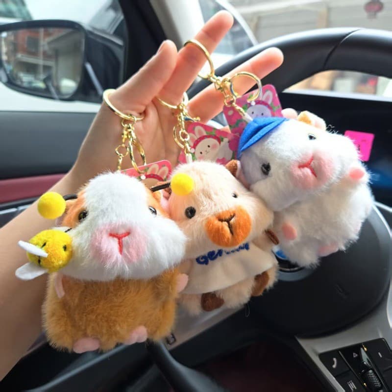 Porco Holandês Pequeno Pingente Brinquedo De Pelúcia Boneca Hamster Saco Ornamento Chaveiro