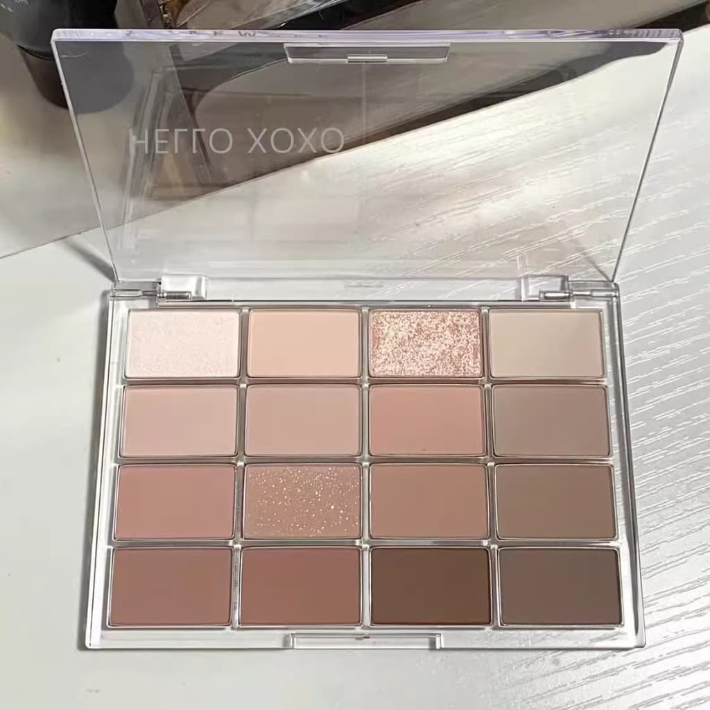 OLÁ XOXO Paleta de sombras estilo coreano multicolorido luz diária maquiagem pérola fosca cor terra iluminando bicho-da-
