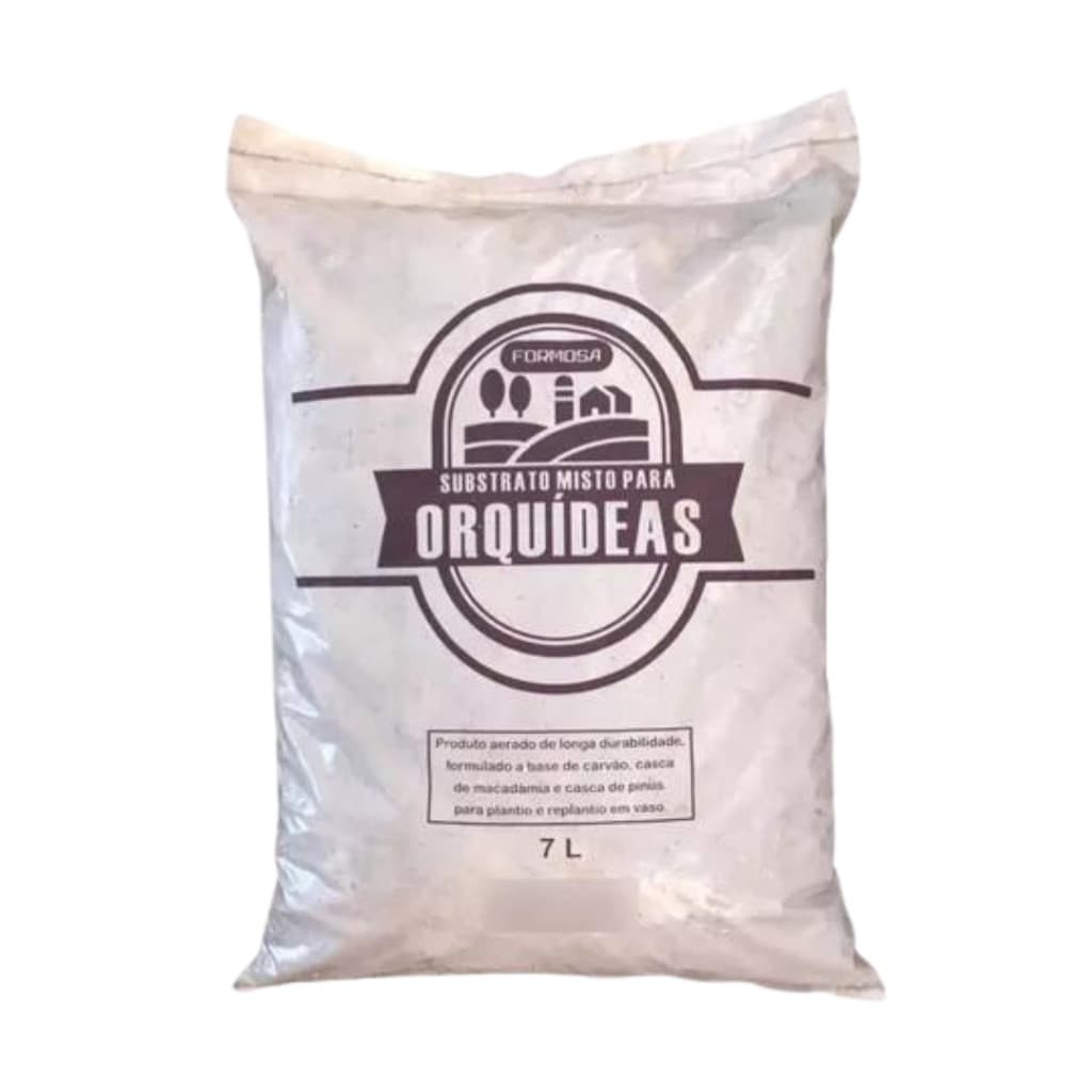Substrato Para Orquídeas 7l Casca De Macadamia Carvao Pinus