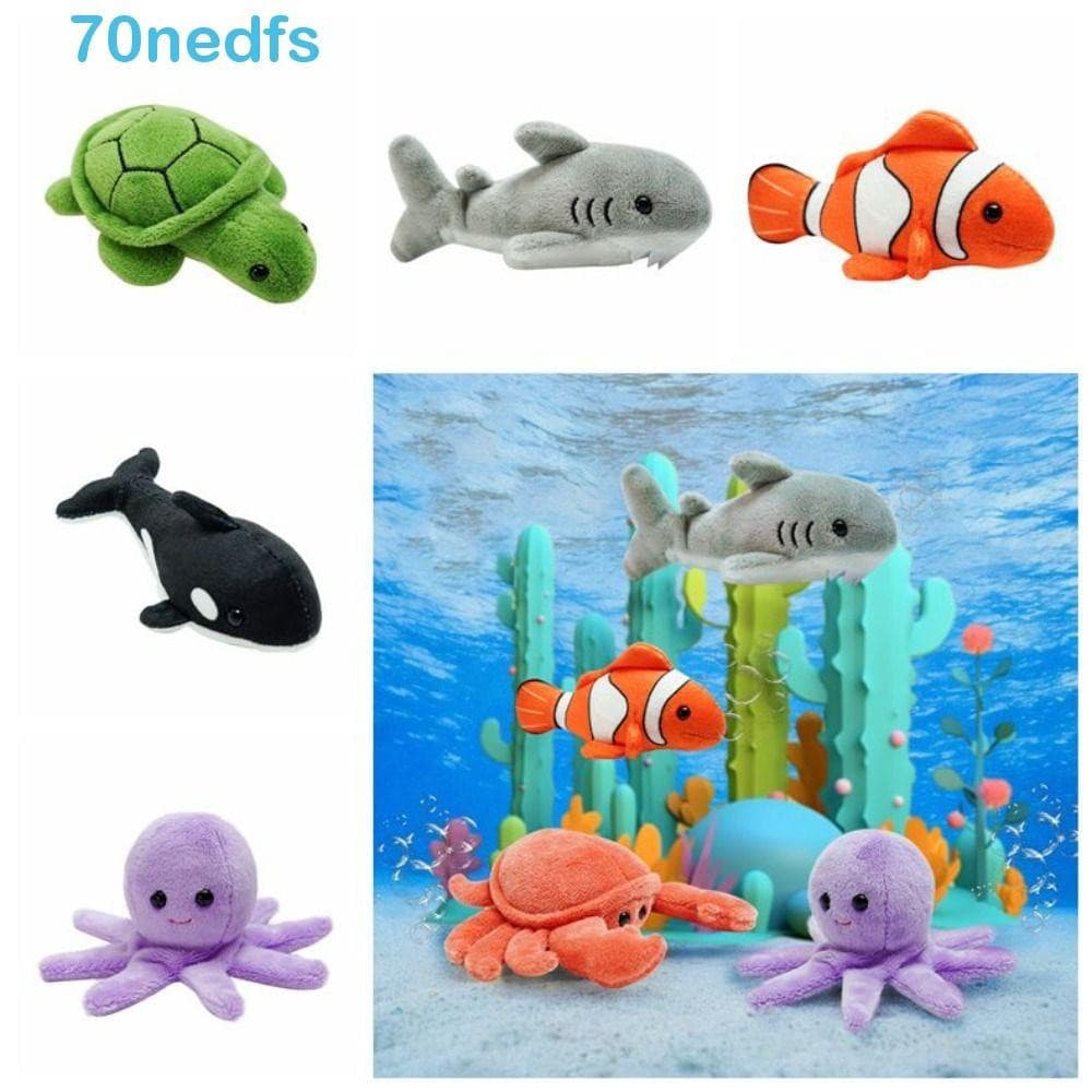 NEDFS Fantoche De Dedo De Animais Marinhos , Boneca De Pelúcia Animal De Desenho Animado , Contar Histórias