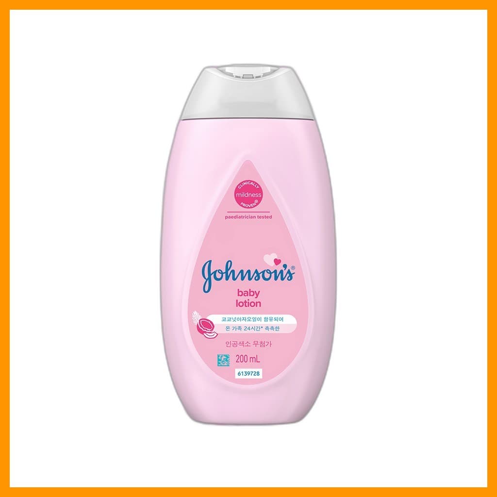 [daiso] Loção Johnson's Baby (Rosa) , 200ml , 1 Unidade/Coreana Para Bebês/Hidratante Leve Da hitandj