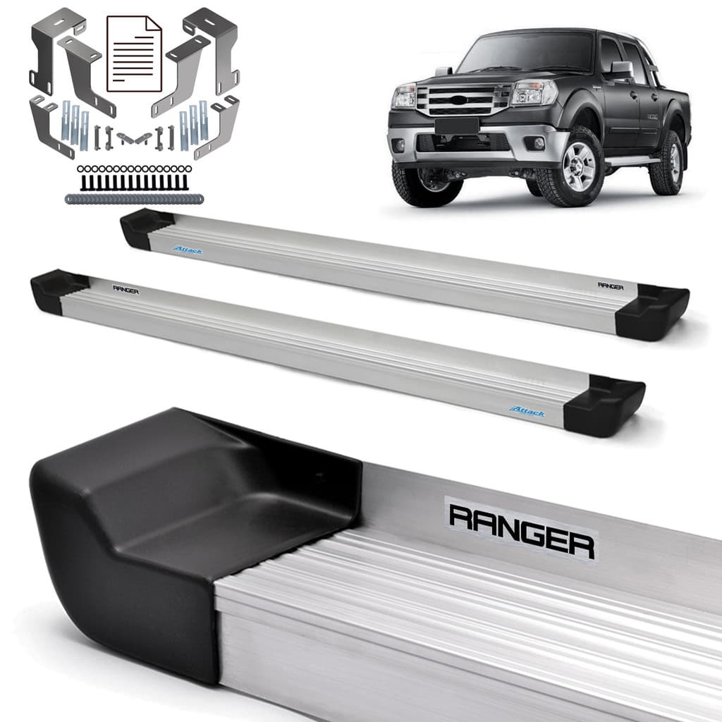 Estribo Prime Ranger 1998/2012 Cabine Dupla Natural