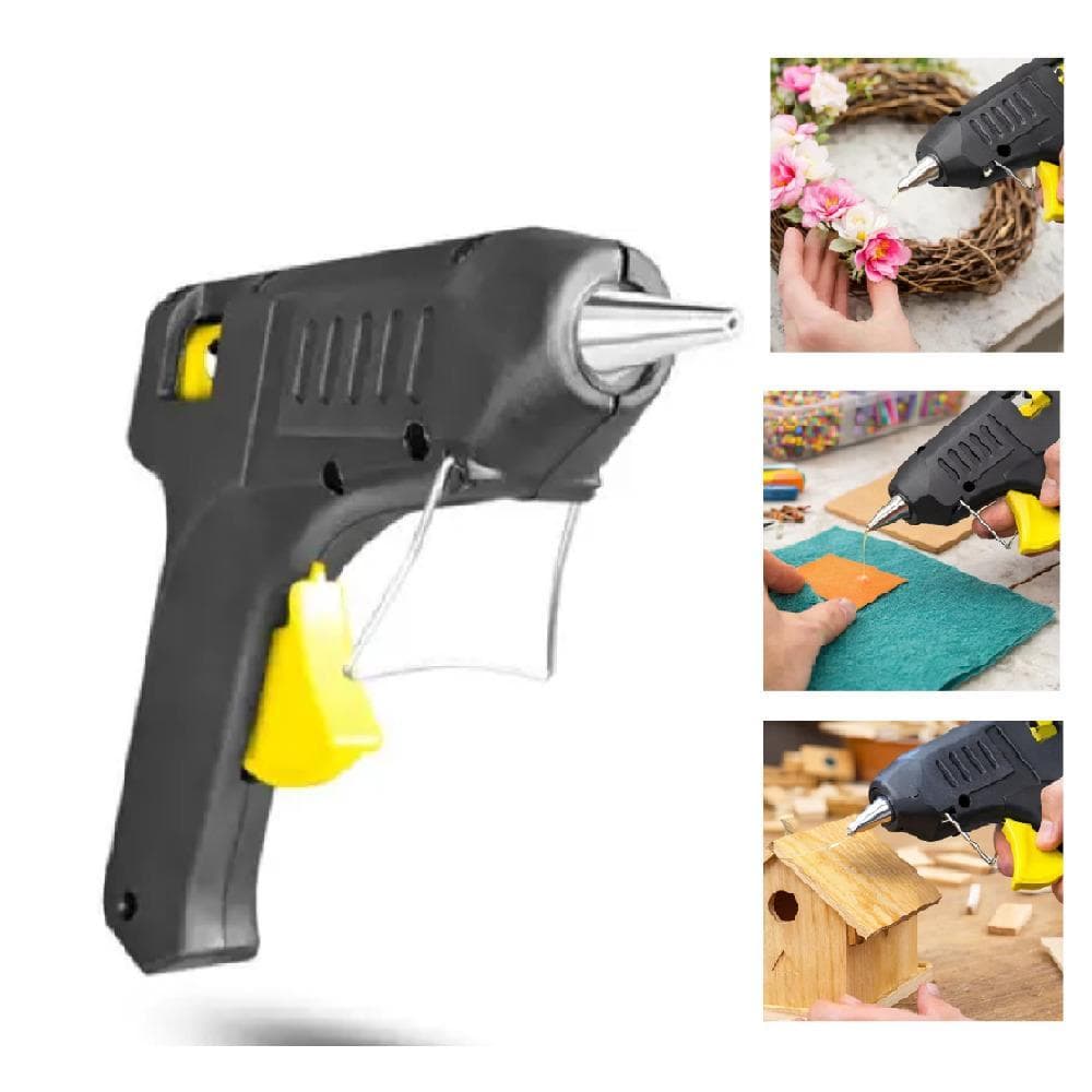 Pistola Cola Quente 15W Grande Profissional Aplicador Ferro Colagem Revolver Mini Industrial Madeira Papel Ceramica Bast
