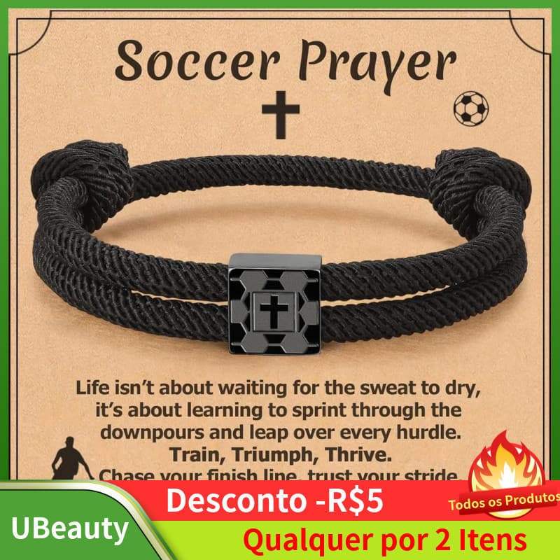 Pulseira de Beisebol/Basquete/Futebol/Hóquei para Meninos Adolescentes e Homens, Pulseira de Cruz, Presentes para Jogado