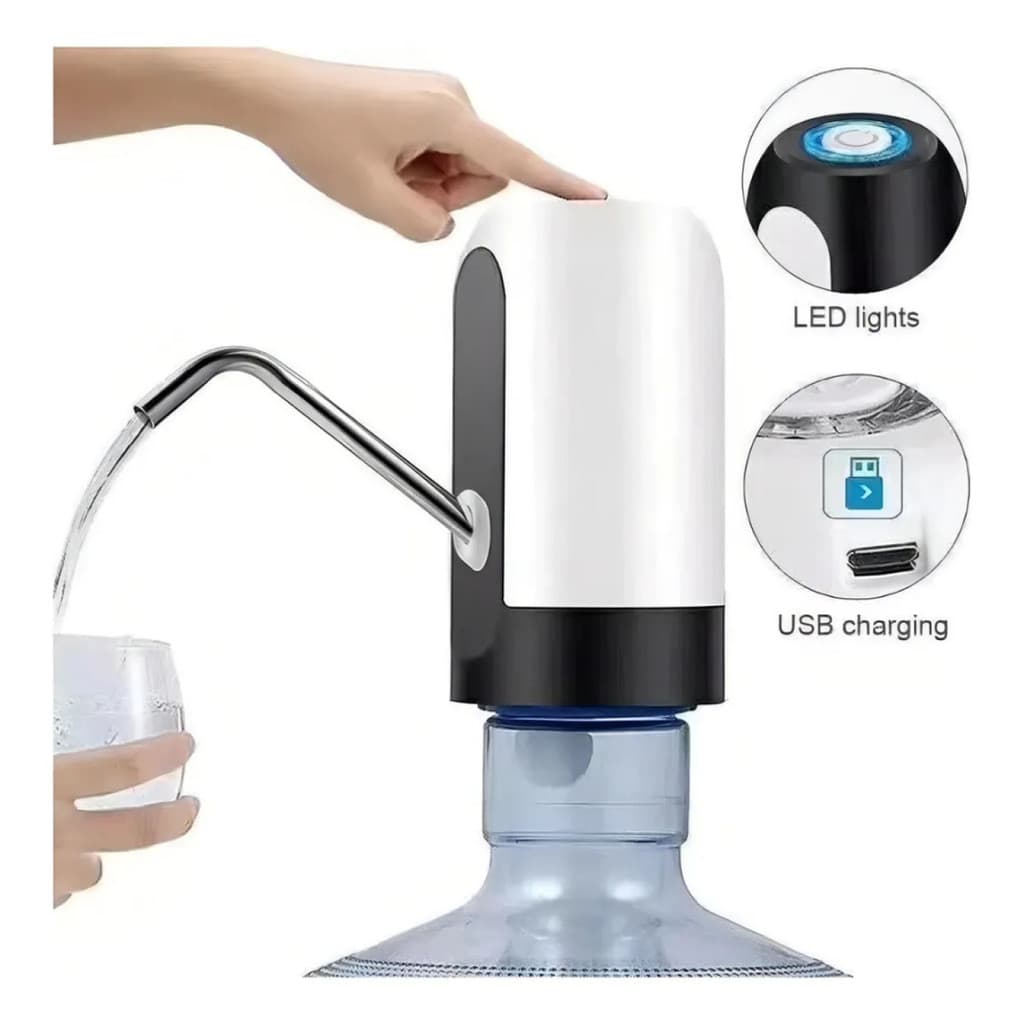 Bebedouro Bomba Para Água Usb Garrafão Galão Recarregáve