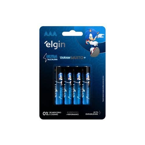 Pilha Ultra Alcalina AAA – Cartela com 4 Unidades Palito