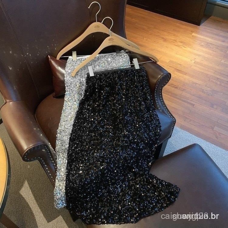 MISS.YE Saia com corte reto de cintura alta e elegante com aspecto mais fino