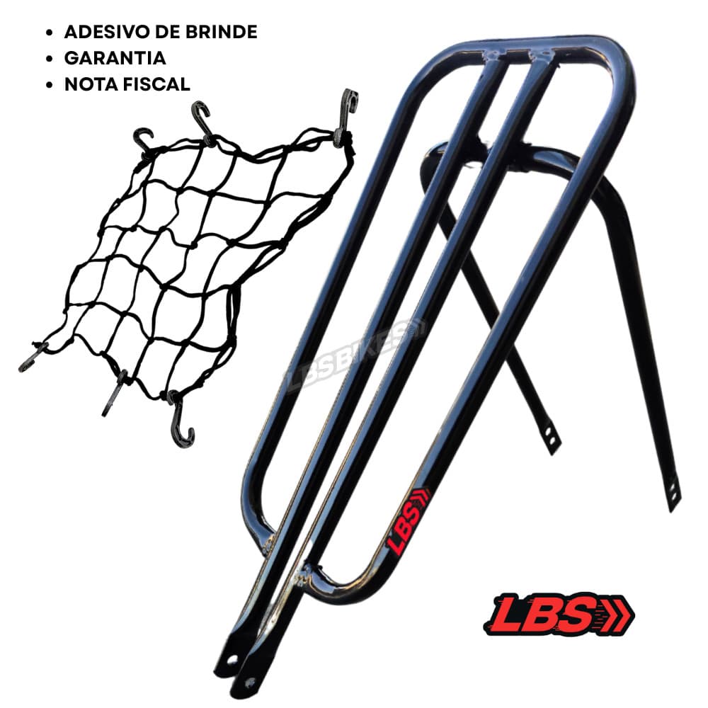 Garupa Reta BH LBS aro 26 para Bike+ Redinha Elastica 35x35 CM