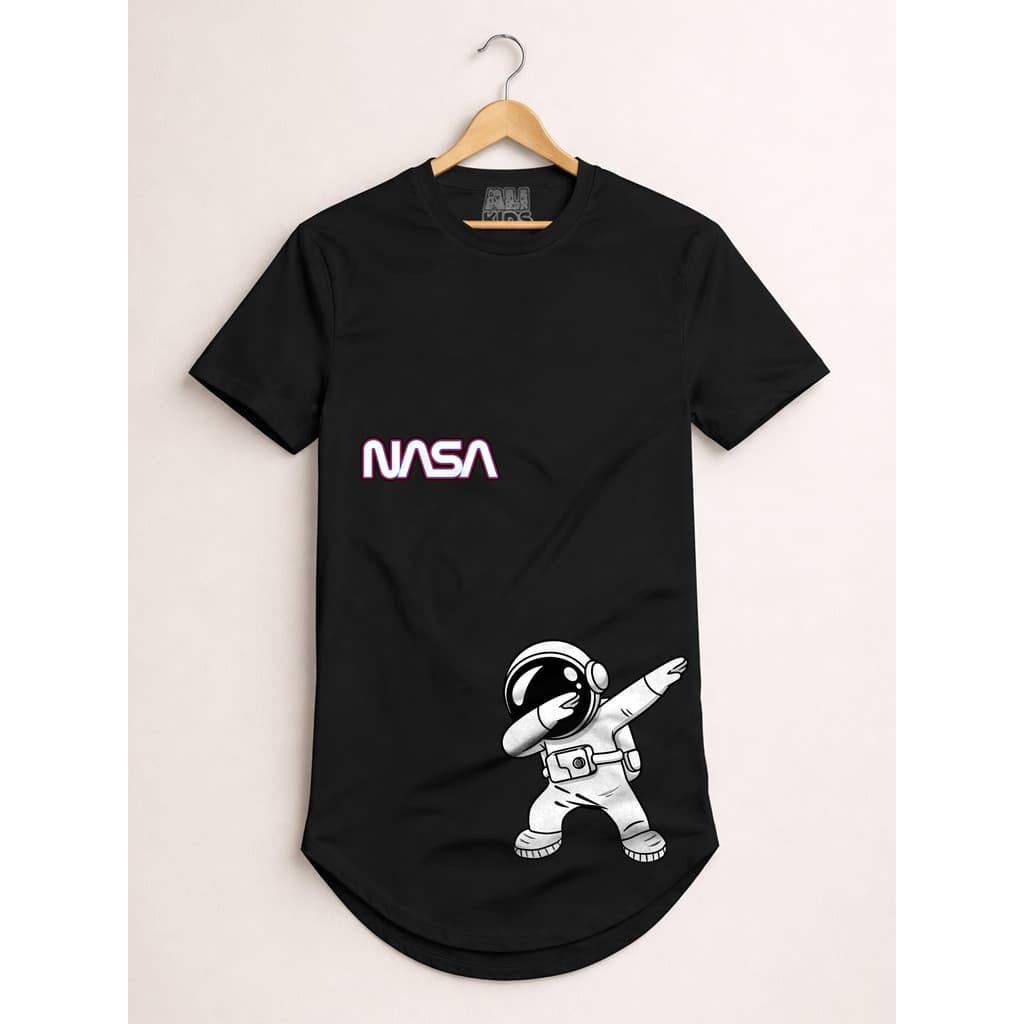 Camiseta Infantil Longline AstroDab 100% Algodão Premium Menino Roupa Infantil Moderna