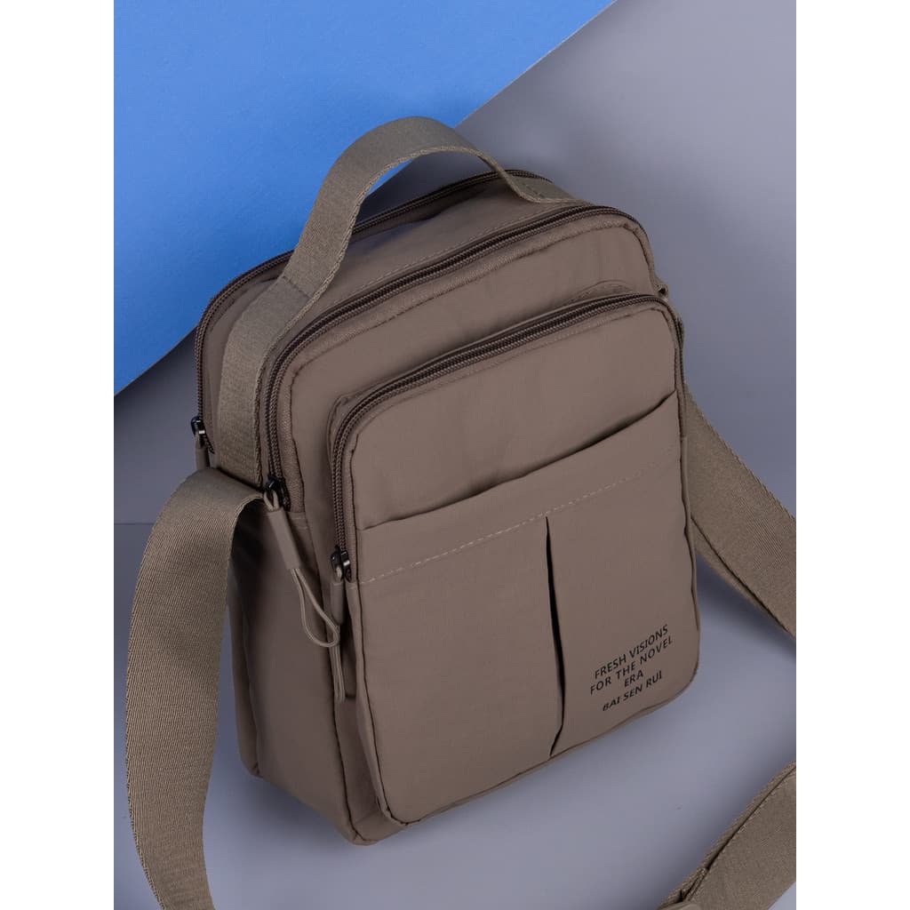 Bolsa mensageiro masculina moda Casual bolsa de ombro Vertical pequena mochila esportiva portátil de grande capacidade b
