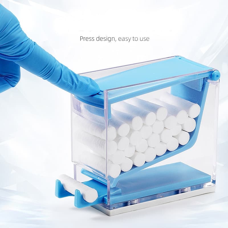 1pcs Dental Cotton Roll Dispenser Dentista Prensa Tipo Dentária Caixa De Armazenamento De Rolos De Algodão