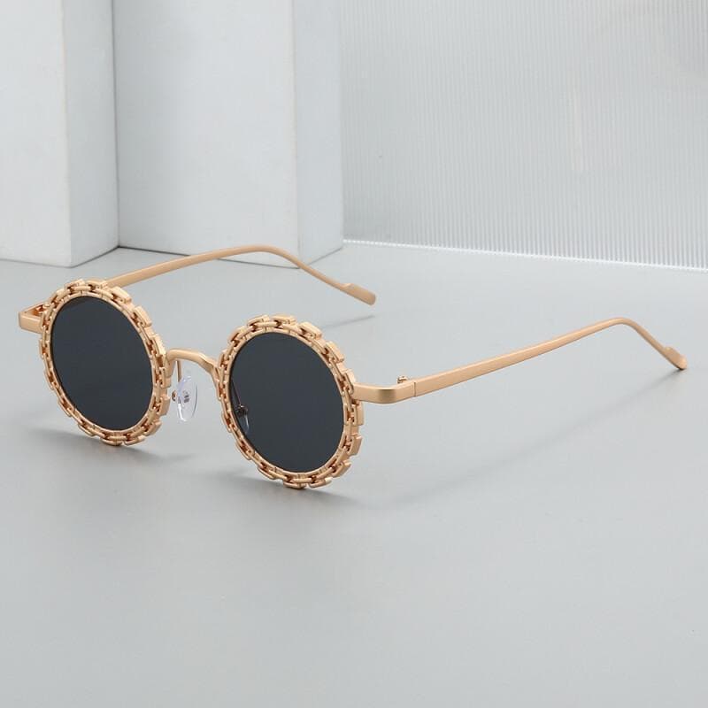 Óculos de Sol Redondos com Estampa Floral 2026 para Mulheres, Estilos de Moda Casual para Praia e Viagens, Proteção UV40