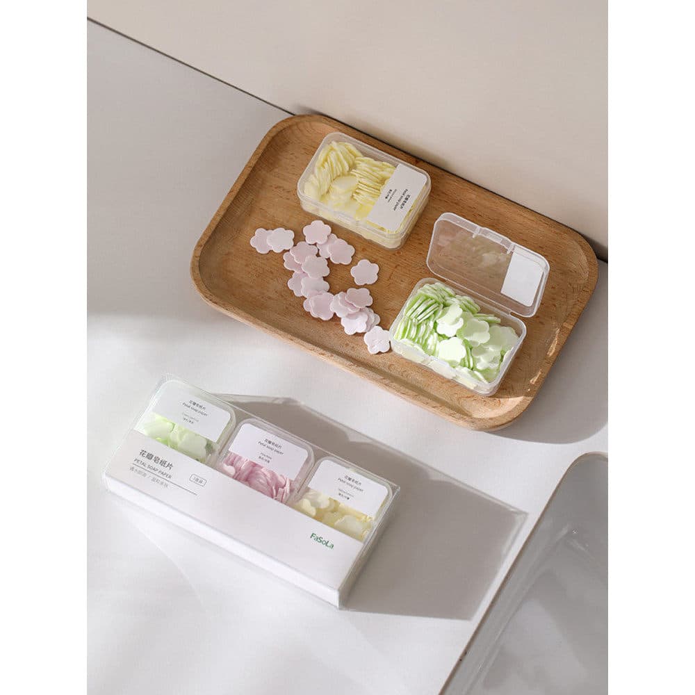 Comprimidos descartáveis para lavagem das mãos, sabonete portátil, Mini sabonete, flor, crianças, esterilização, desinfe