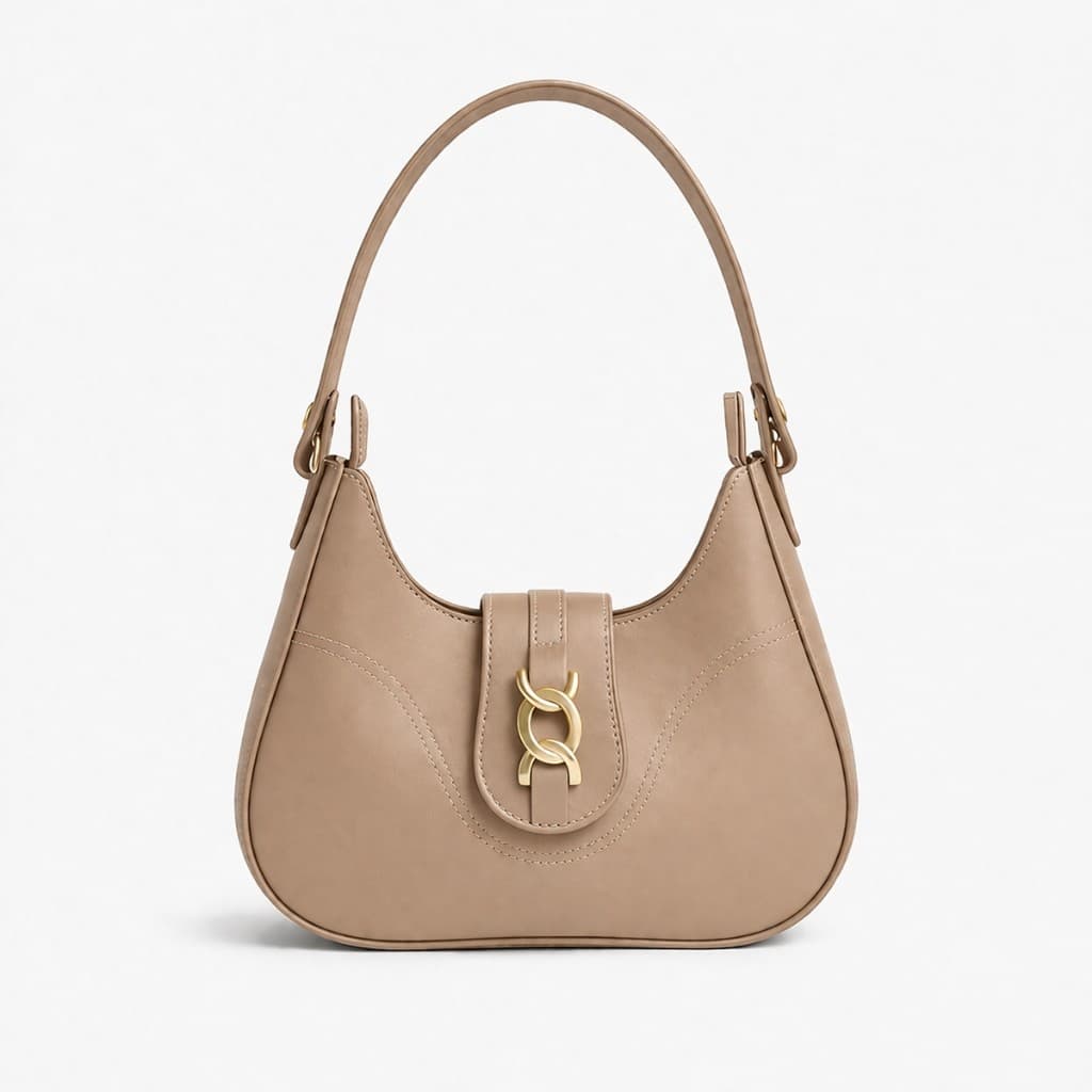 Bolsa Feminina Meia Lua Transversal Pequena De Ombro De Mão