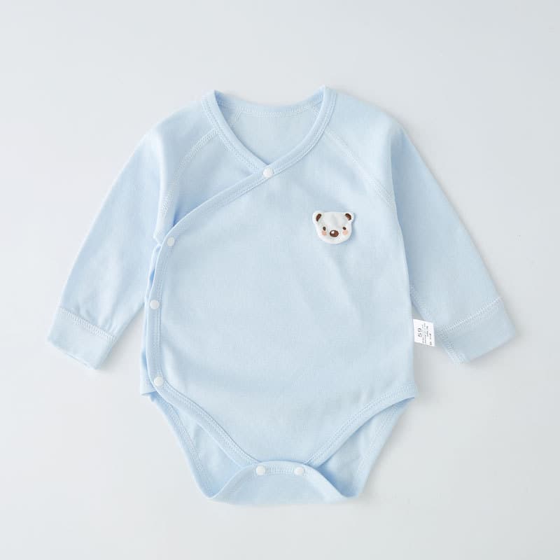 Roupas para recém-nascidos, peça única, manga comprida, peça única, bebê, peça única, macacão triangular, algodão puro,