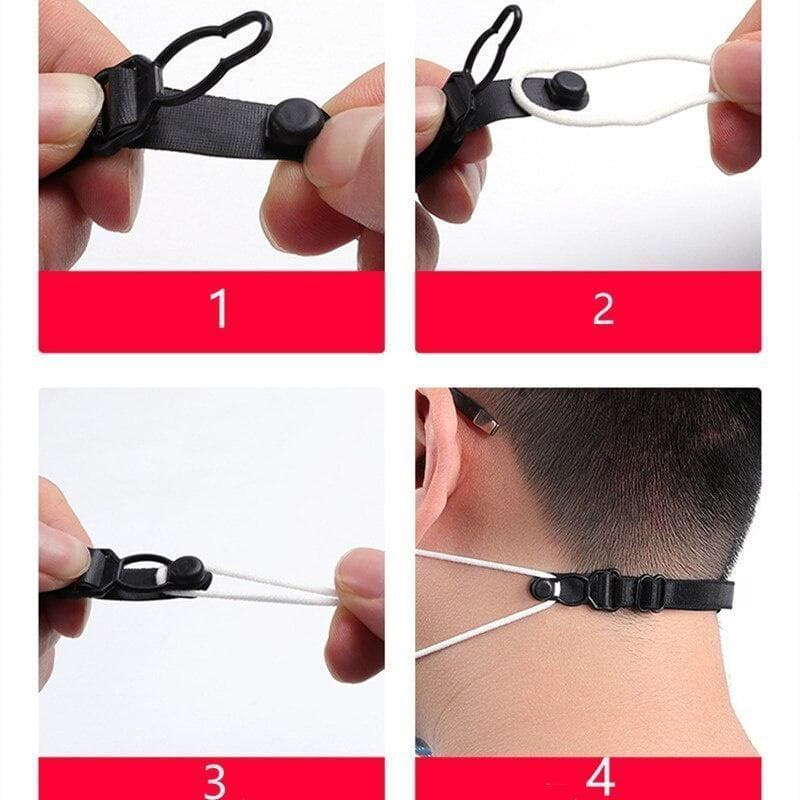 Novo 10 Pçs Máscara Ajustável Extensão Bandagem Gancho Corda De Orelha Unisex Cinto De Alivia A Dor De Ouvido Prevenção