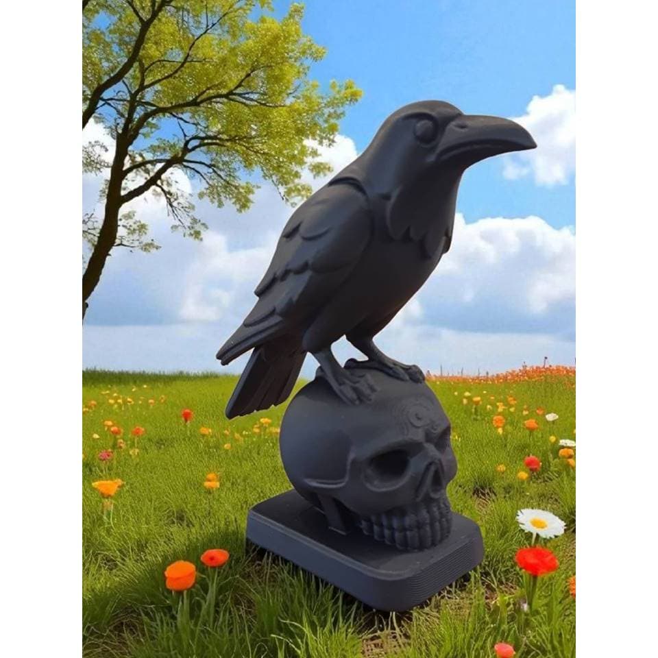 Efeite Estatua Pássaro Corvo - Decoração Ocultismo em impressão 3D