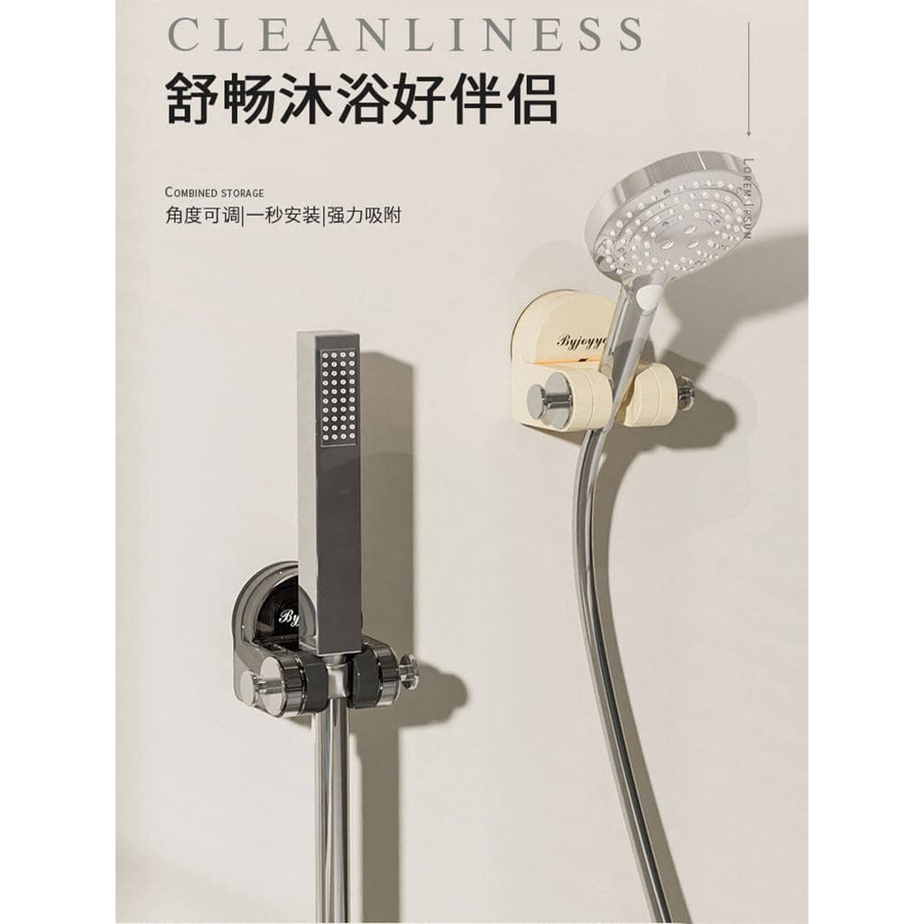 Luz de luxo ventosa suporte de chuveiro sem perfuração suporte de cabeça de chuveiro doméstico banheiro Base de chuveiro