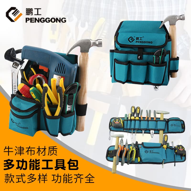 Pengggong Bolsa de ferramentas de lona Bolsa de broca elétrica Bolsa de cintura multifuncional Eletricista Bolsa de ferr