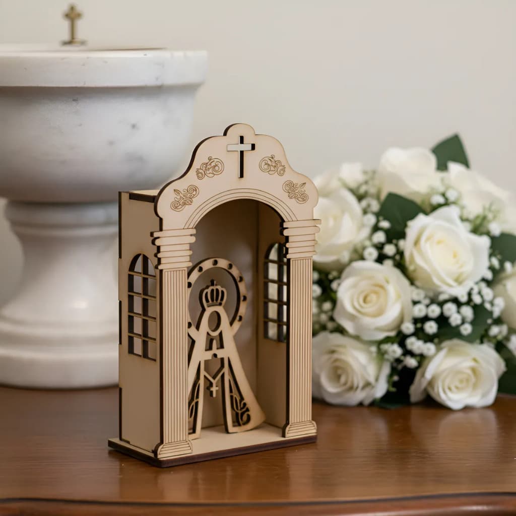 10 Mini Capelinha Oratorio Nossa Senhora Aparecida Espirito Santo Lembrancinha casamento Batizado