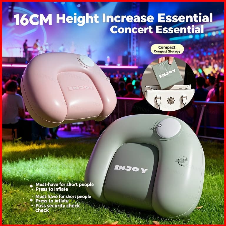 Almofada De Assento Inflável DC1 Prensa Portátil Para Reforço De Concerto Inflar De Ar Leve E Compacto
