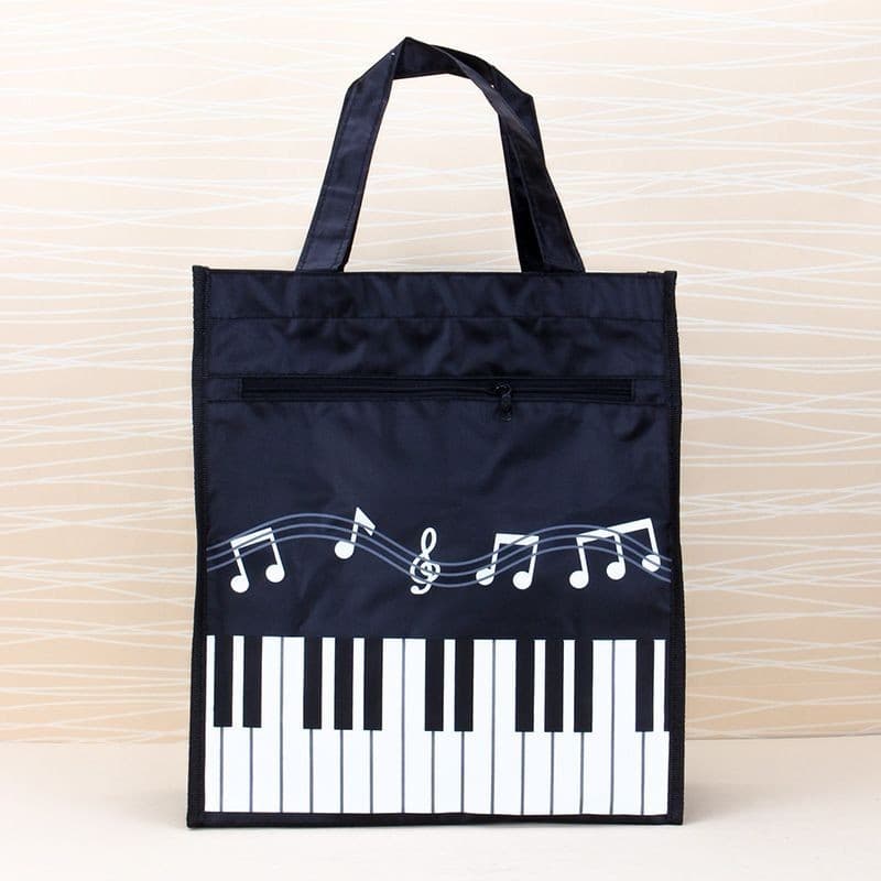 Amor Teclado Música Folha Saco/Nota Sacola/A4 Piano Bolsa de compras de duas Camas m