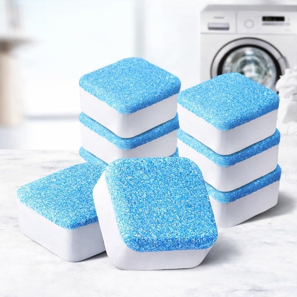 Pastilhas de Limpeza para Maquina de Lavar Roupa e Lava-Loucas - Kit com 12