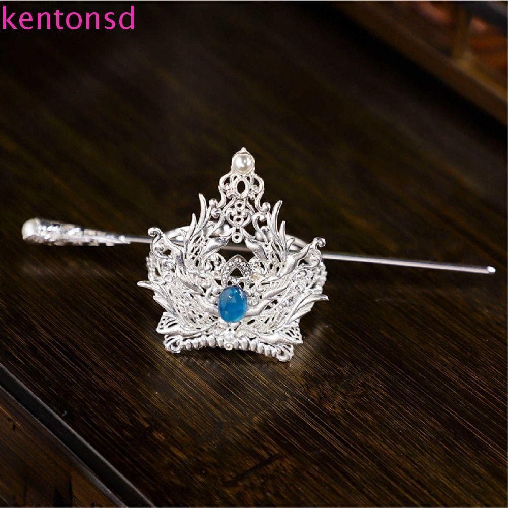 Coroa De Cabelo Hanfu Chinesa KENTONSD , Suporte Para Coque De Rabo De Cavalo Da Dinastia Ming De Esmalte Colorido , Bas