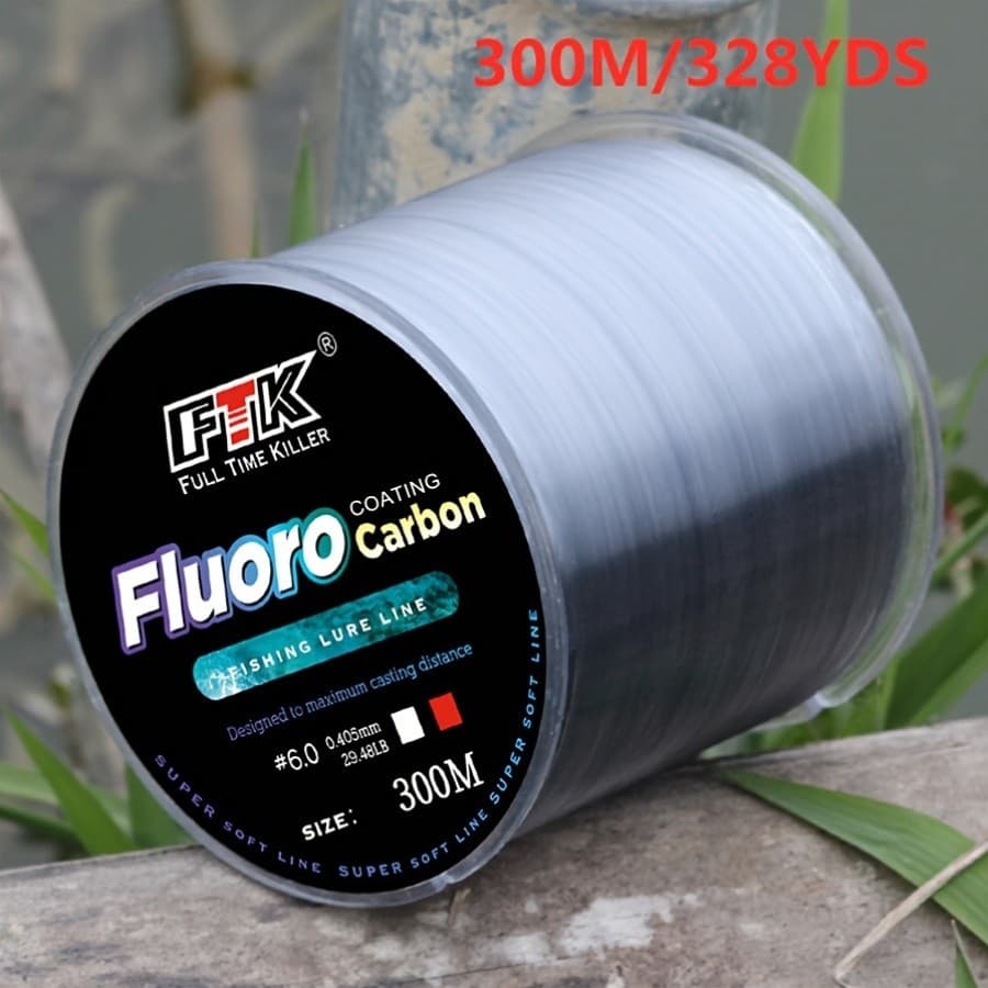 Linha de Pesca Monofilamento FTK 300M para Pesca de Carpa, Linha de Nylon***&