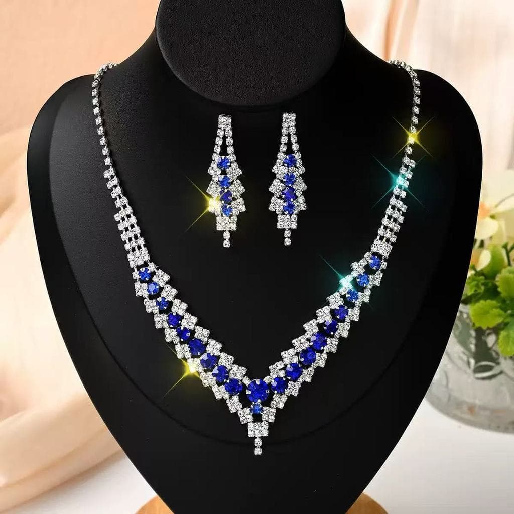 Moda novo estilo jóias High-End cristal Gem colar brincos pingente
