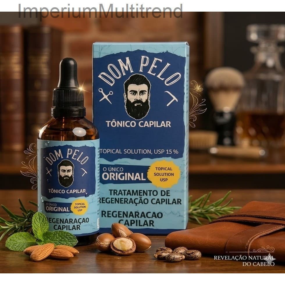 Dom Pelo Original - Tônico Capilar para Cabelo, Barba e Sobrancelha WTYV
