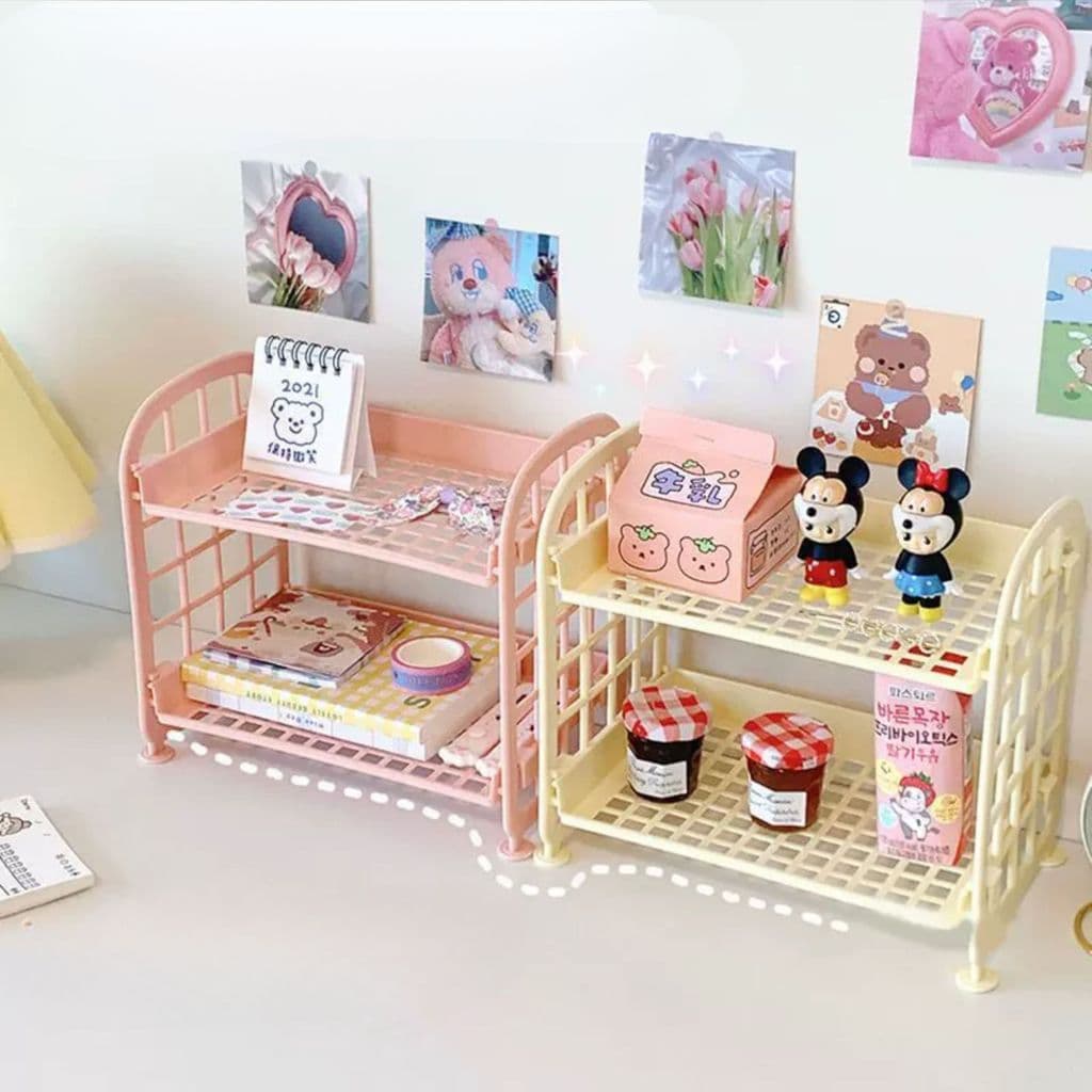 Rack De Armazenamento De Mesa Com Duas Camadas/Organizador multiuso
